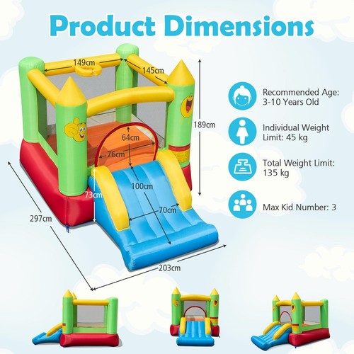 Inflatable bouncy castle with - bouncy,