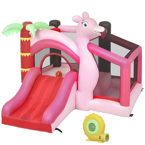 Pink inflatable bouncy castle - pink,