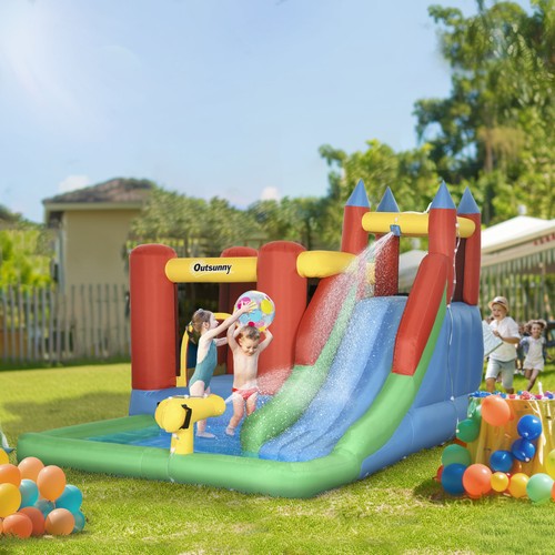 Kids bouncy castle with - castle, slide