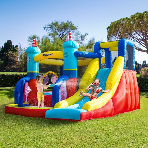 Kids bouncy castle with slide - kids,